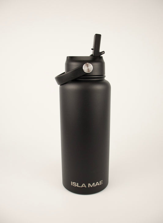 1L Stainless Steel Bottle - Black