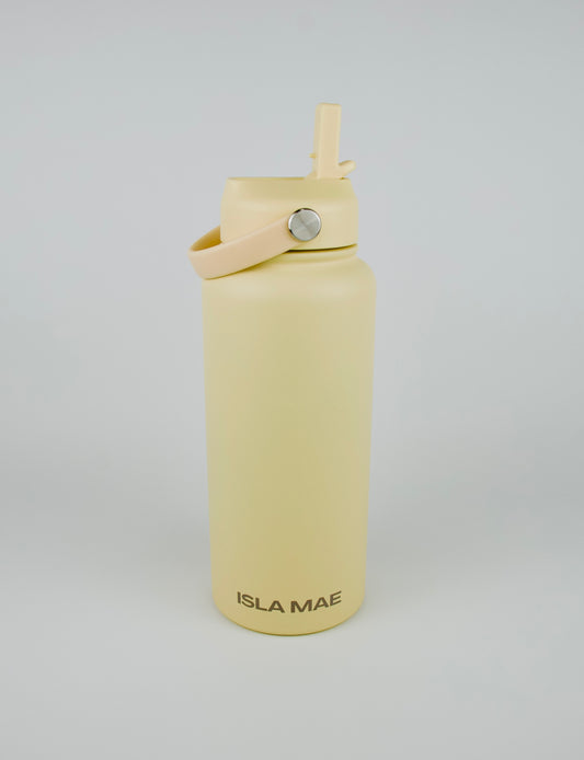 1L Stainless Steel Bottle - Butter Yellow