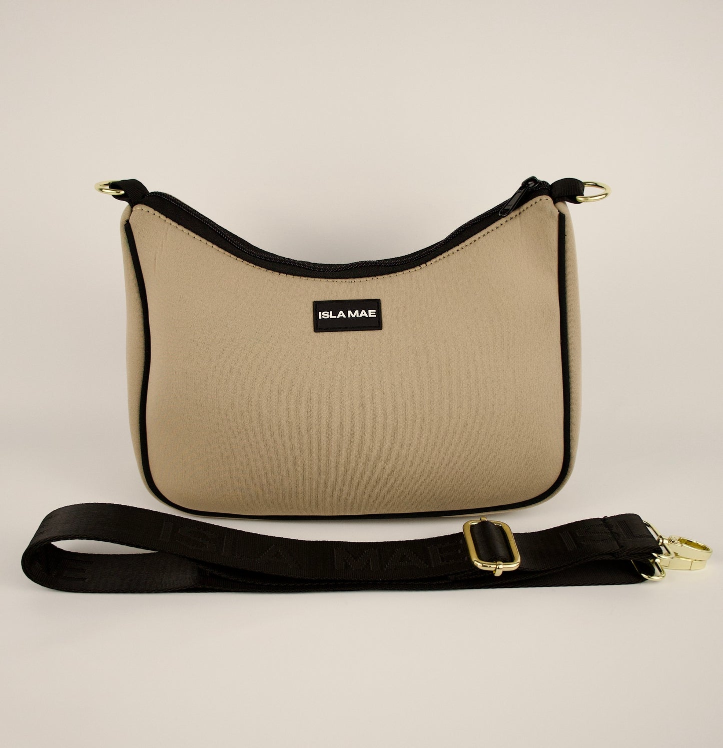 Harper Crossbody Bag - Latte & Black