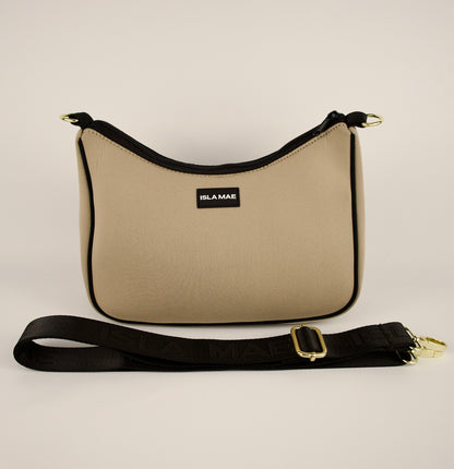 Harper Crossbody Bag - Latte & Black