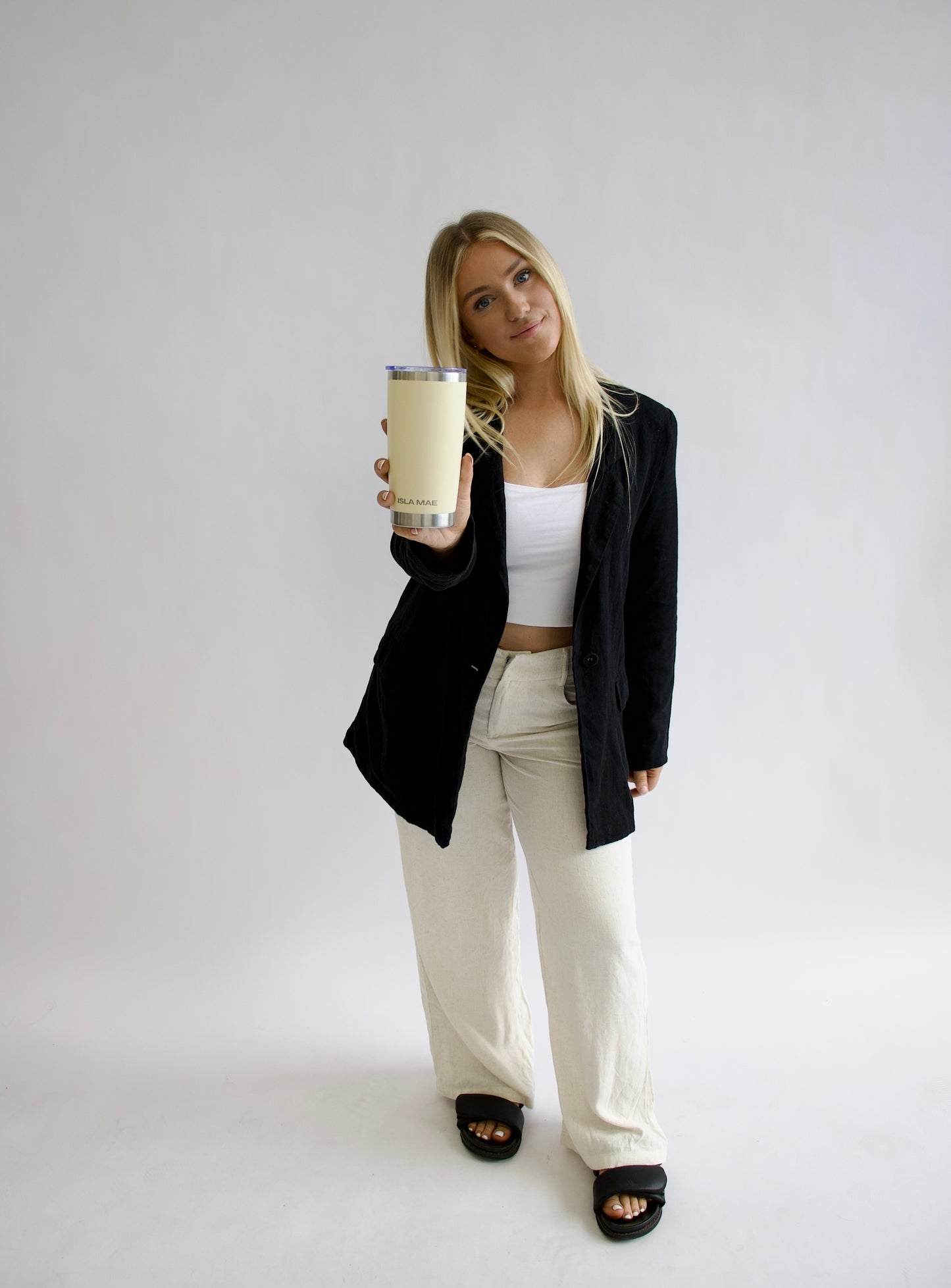 590ml Insulated Coffee Mug - Butter Yellow