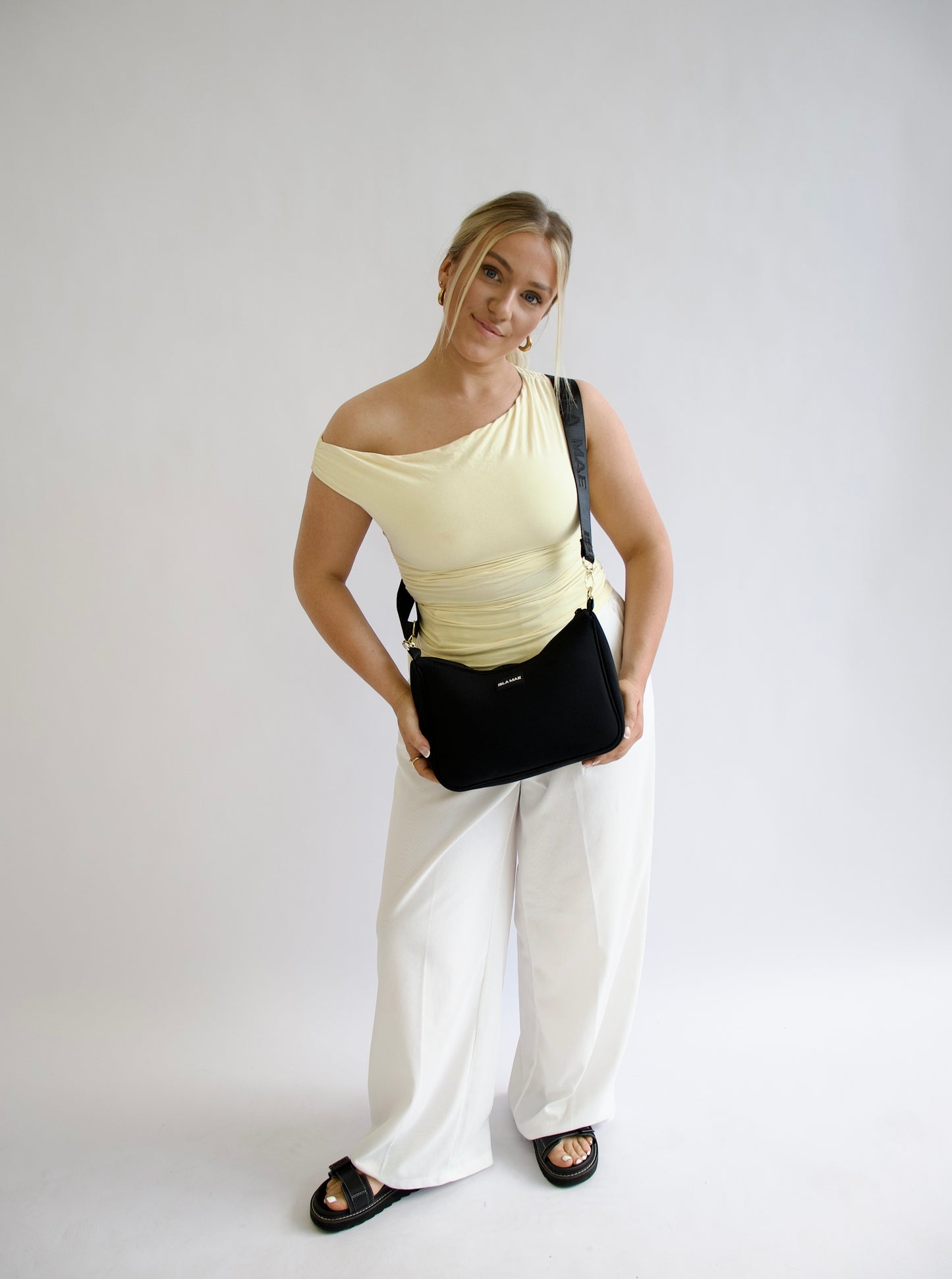 Harper Crossbody Bag - Black & Gold