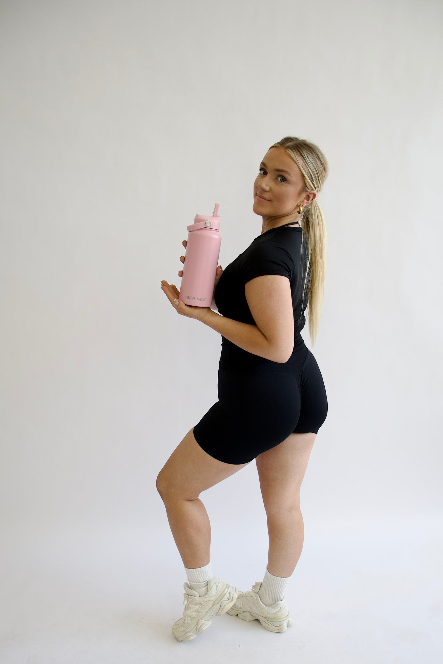 1L Stainless Steel Bottle - Baby Pink