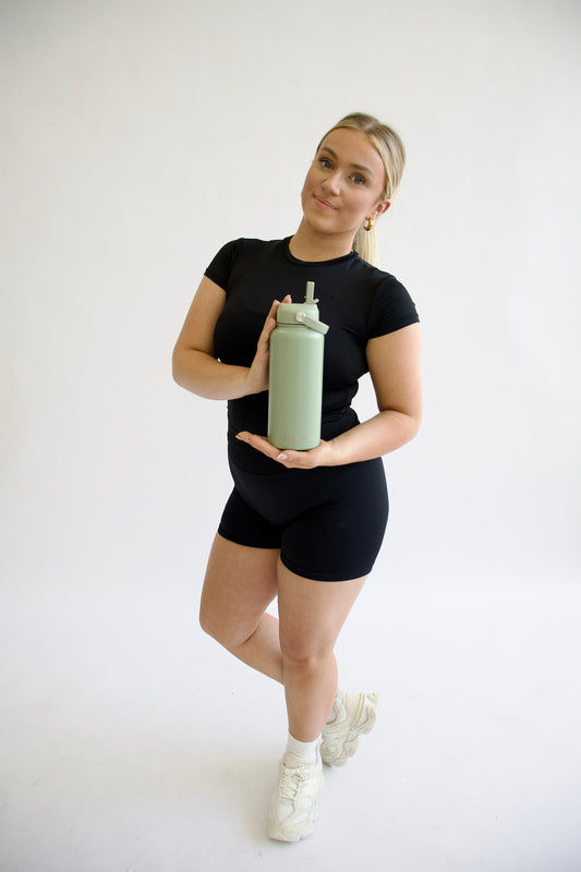 1L Stainless Steel Bottle - Sage Green