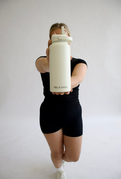 1L Stainless Steel Bottle - White