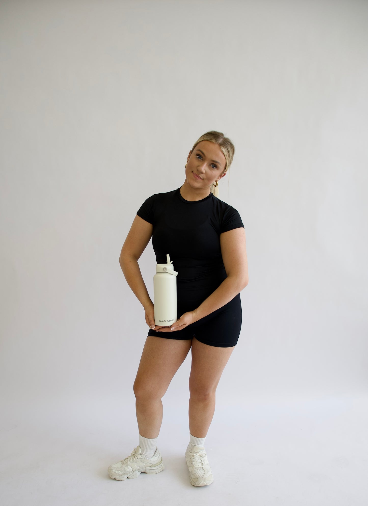 1L Stainless Steel Bottle - White
