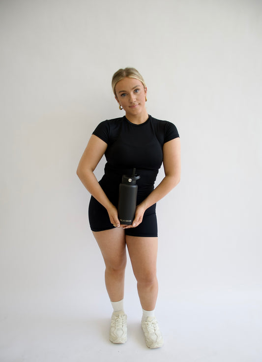 1L Stainless Steel Bottle - Black
